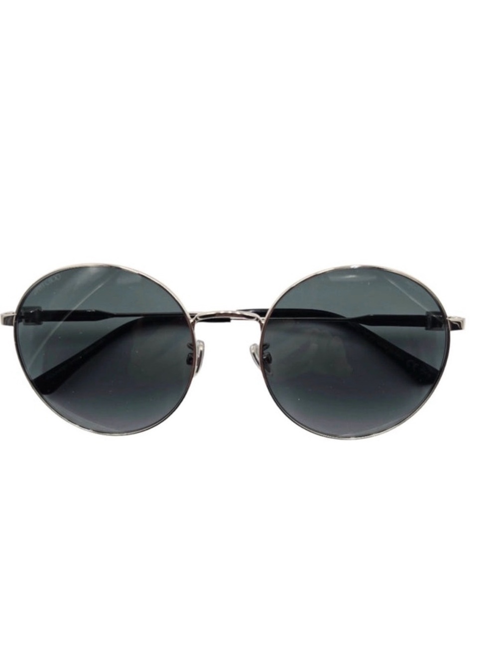 Jimmy Choo Lilo Round Metal Sunglasses in Silver - Picture 6 of 12